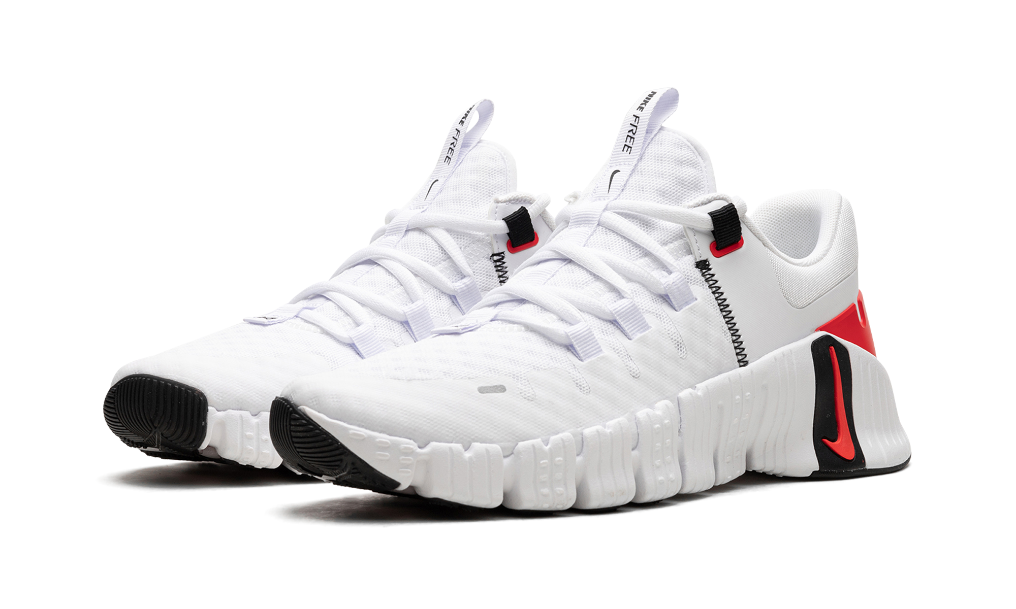 Free Metcon 5  White Bright Crimson