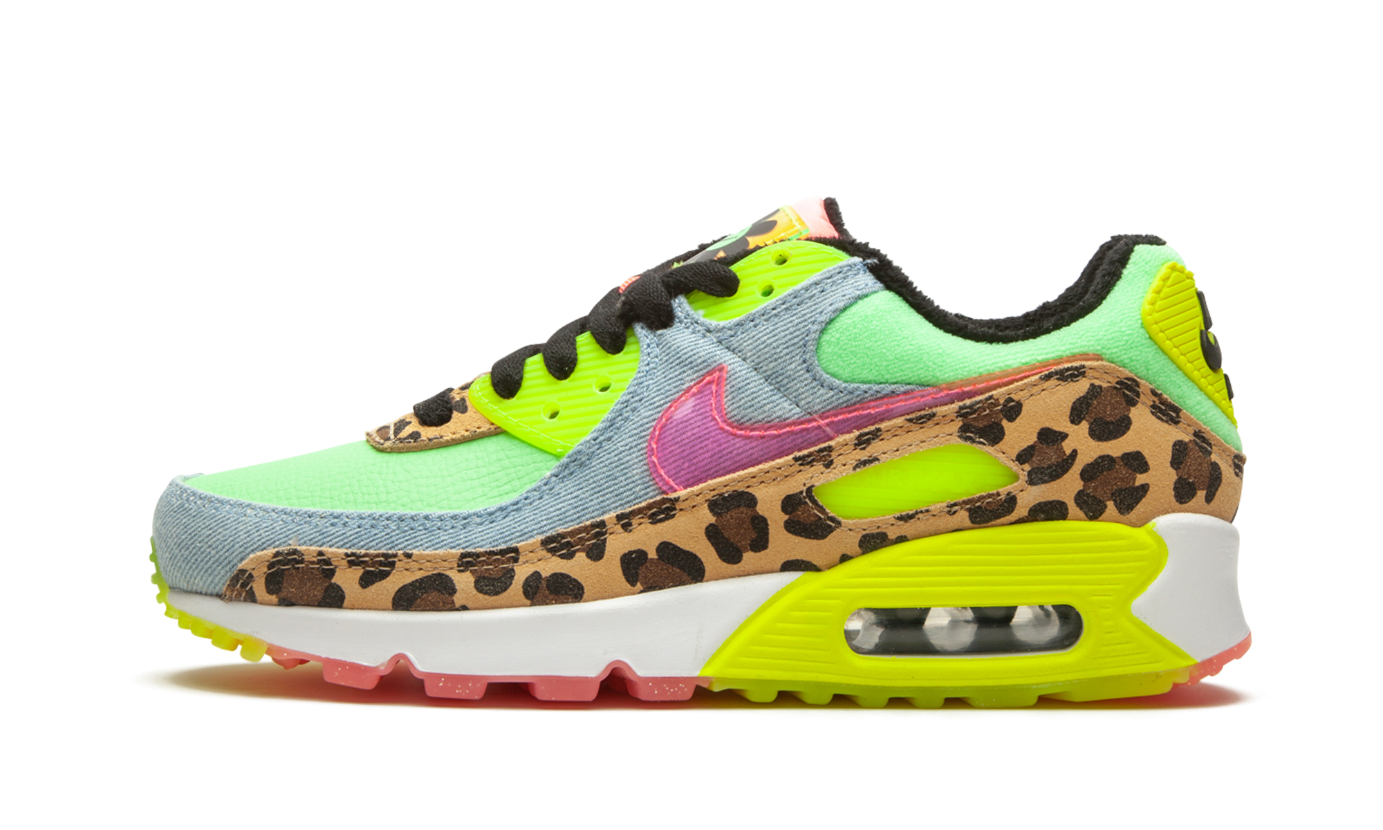 W Air Max 90 LX  Denim Leopard Print