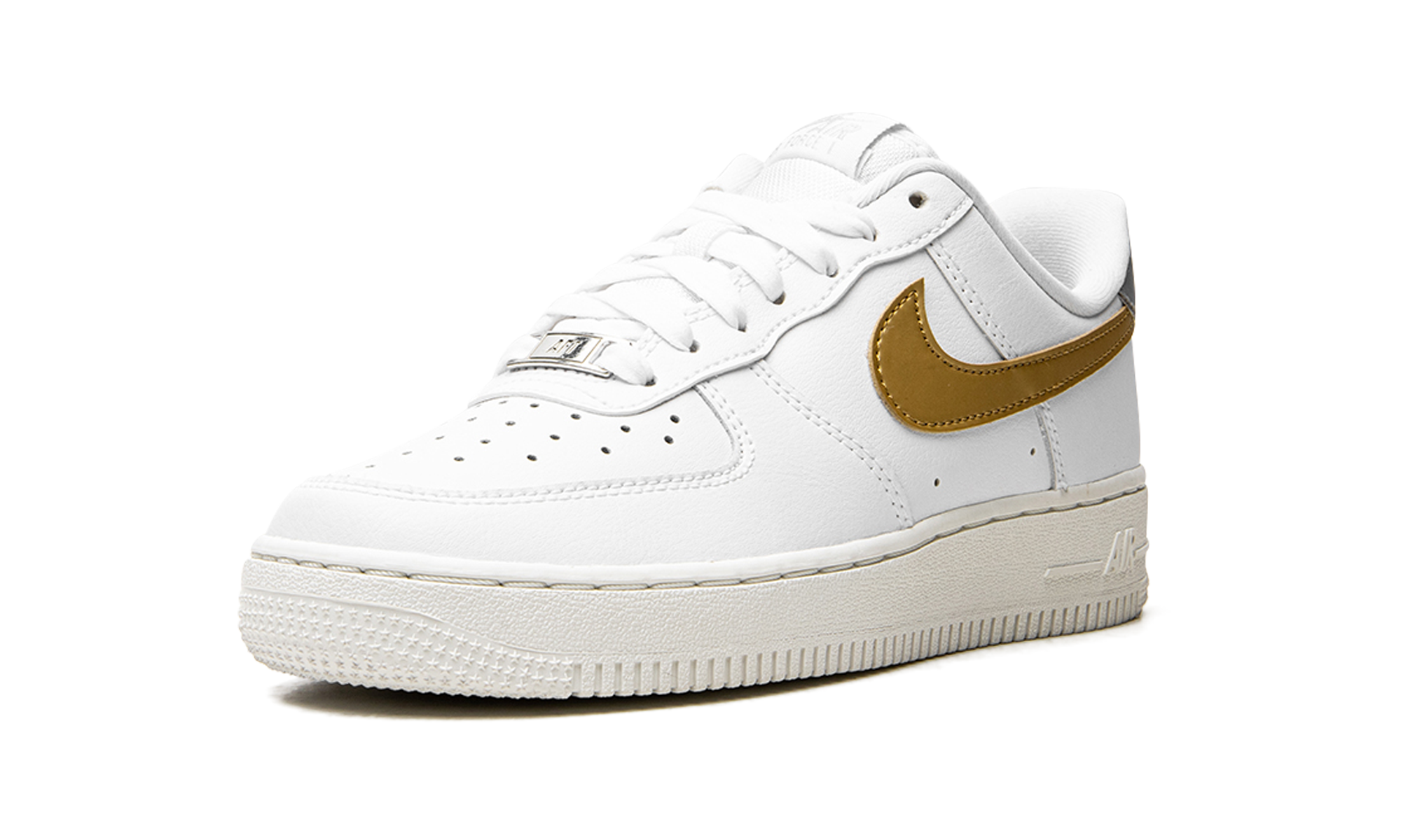 AIR FORCE 1 MNS WMNS  White / Gold / Silver