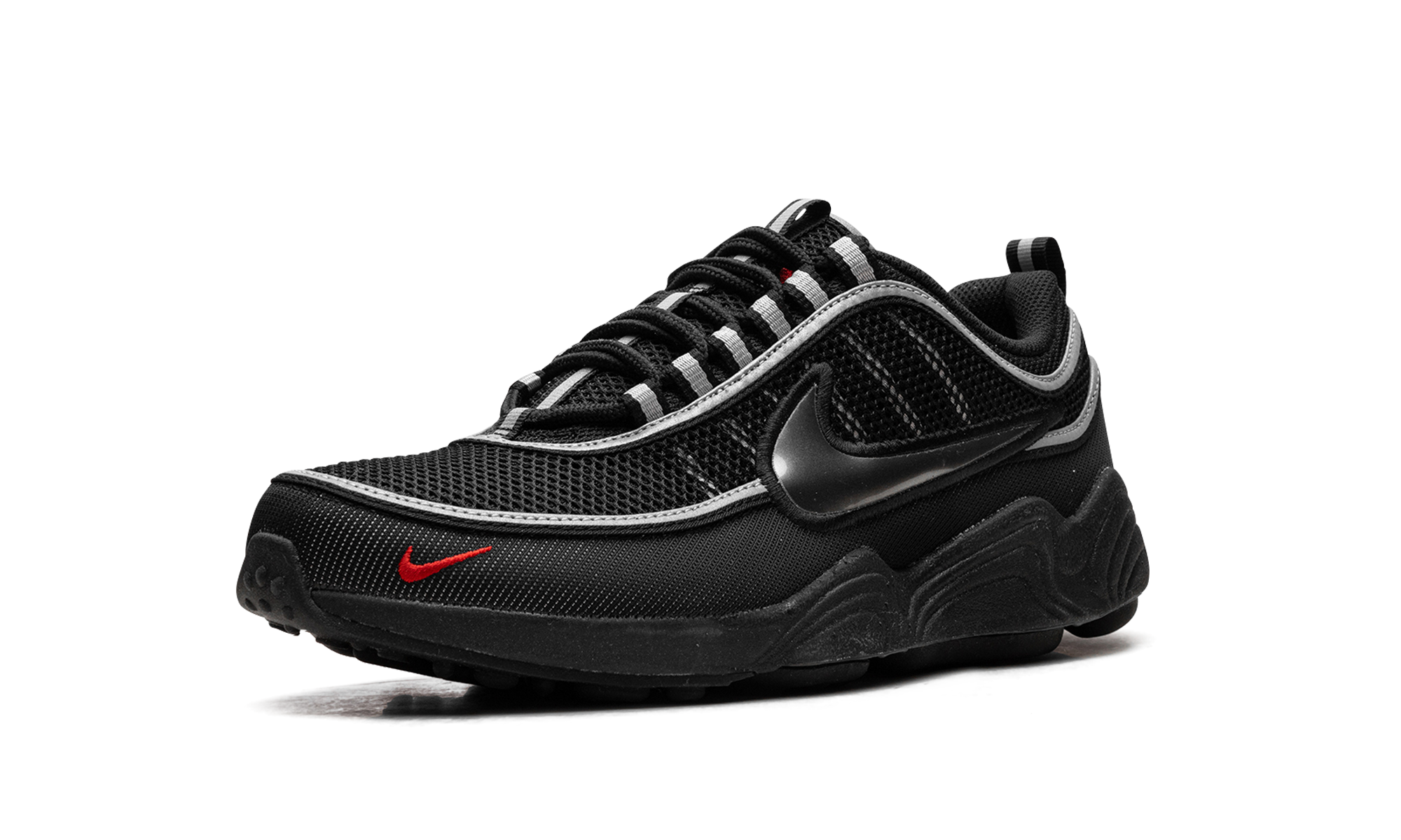 Air Zoom Spiridon  Black / Metallic Silver