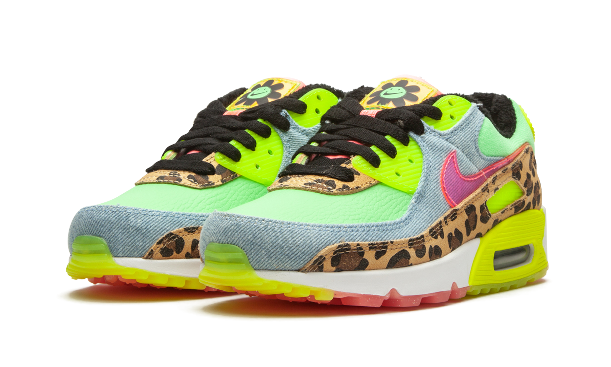 W Air Max 90 LX  Denim Leopard Print