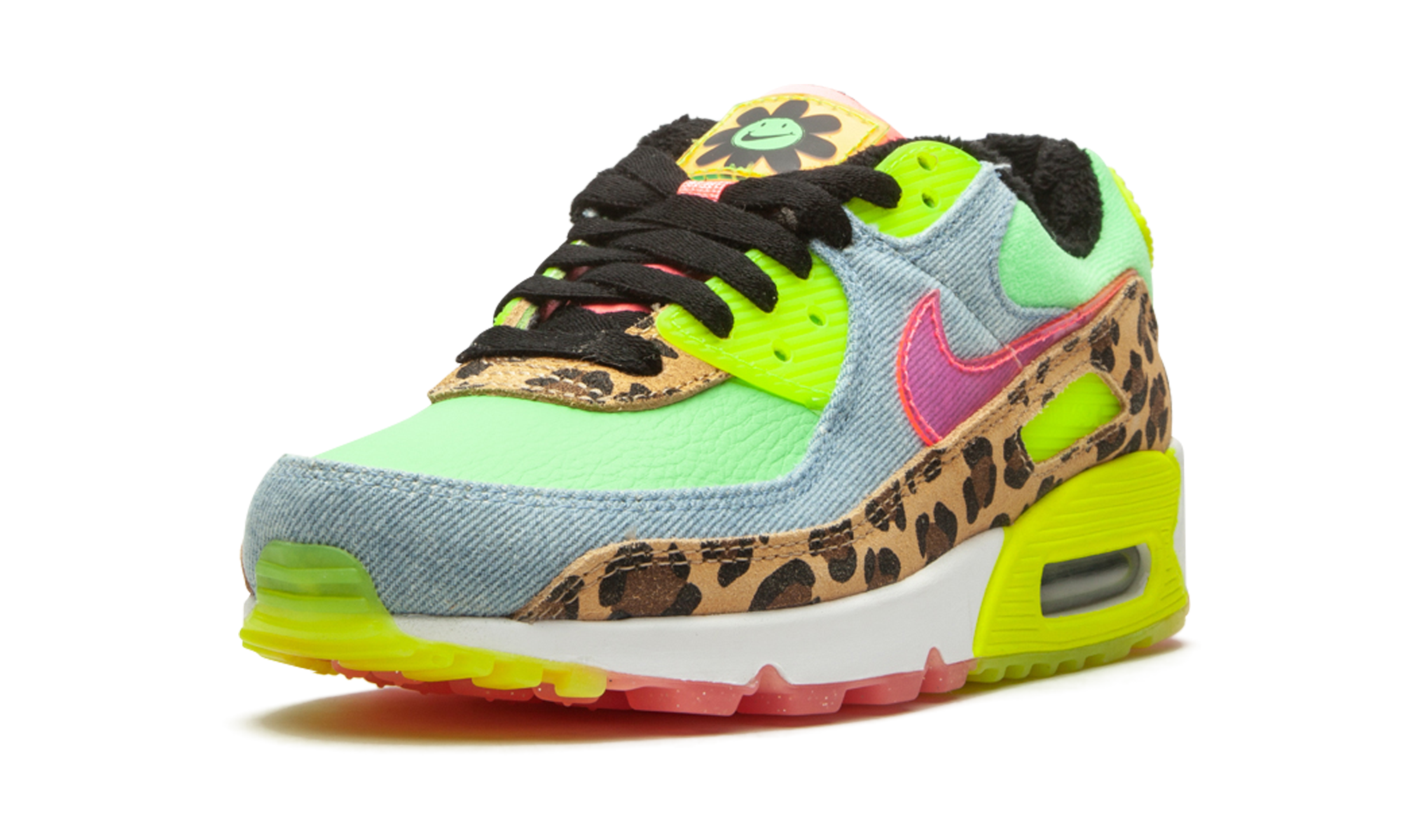 W Air Max 90 LX  Denim Leopard Print