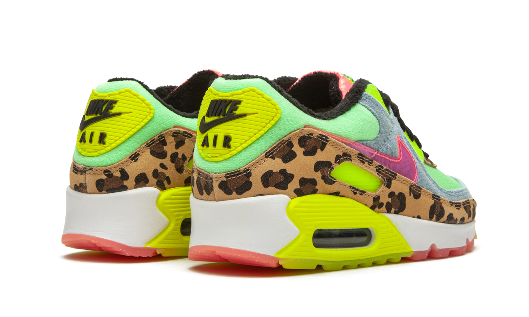 W Air Max 90 LX  Denim Leopard Print