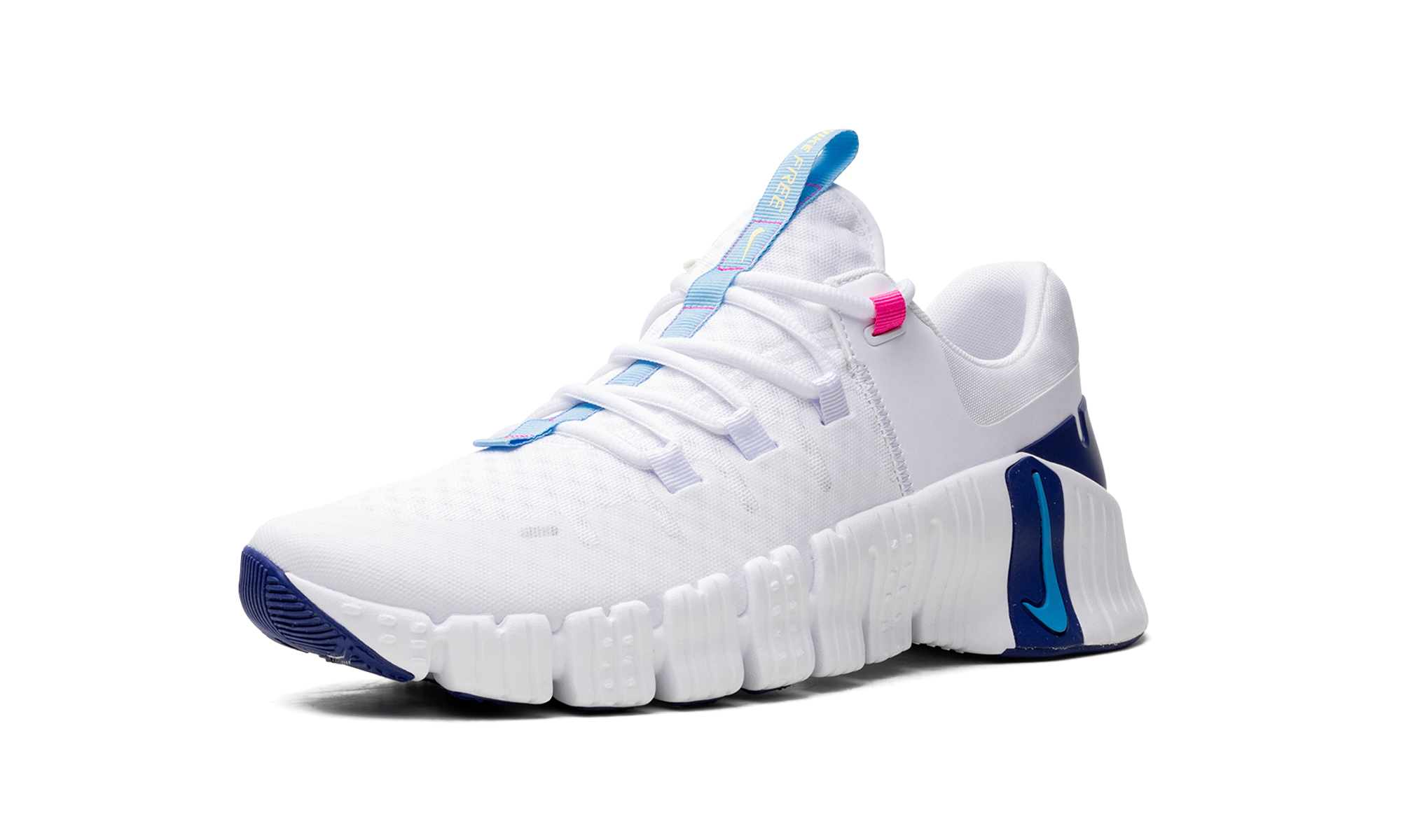 Free Metcon 5  White Aquarius Blue