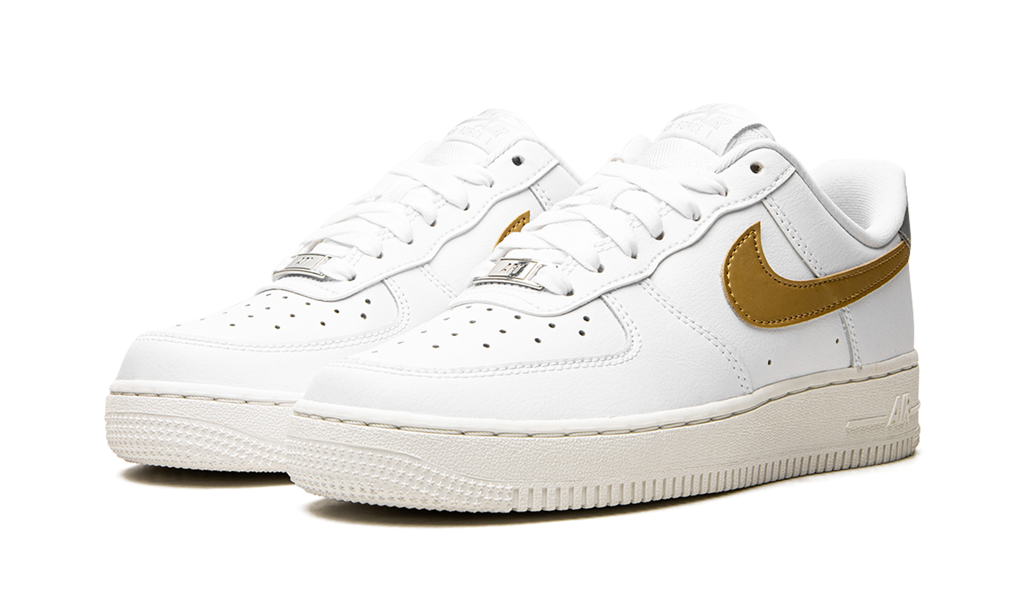 AIR FORCE 1 MNS WMNS  White / Gold / Silver