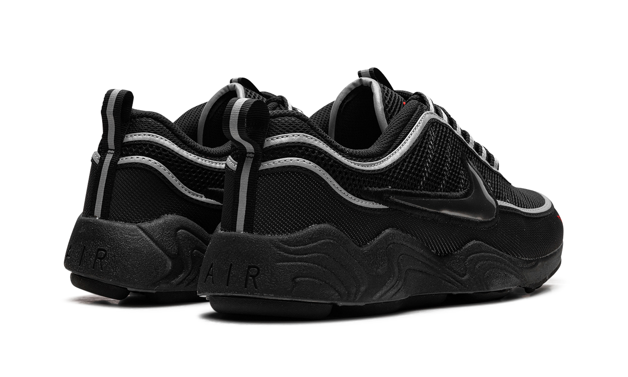 Air Zoom Spiridon  Black / Metallic Silver