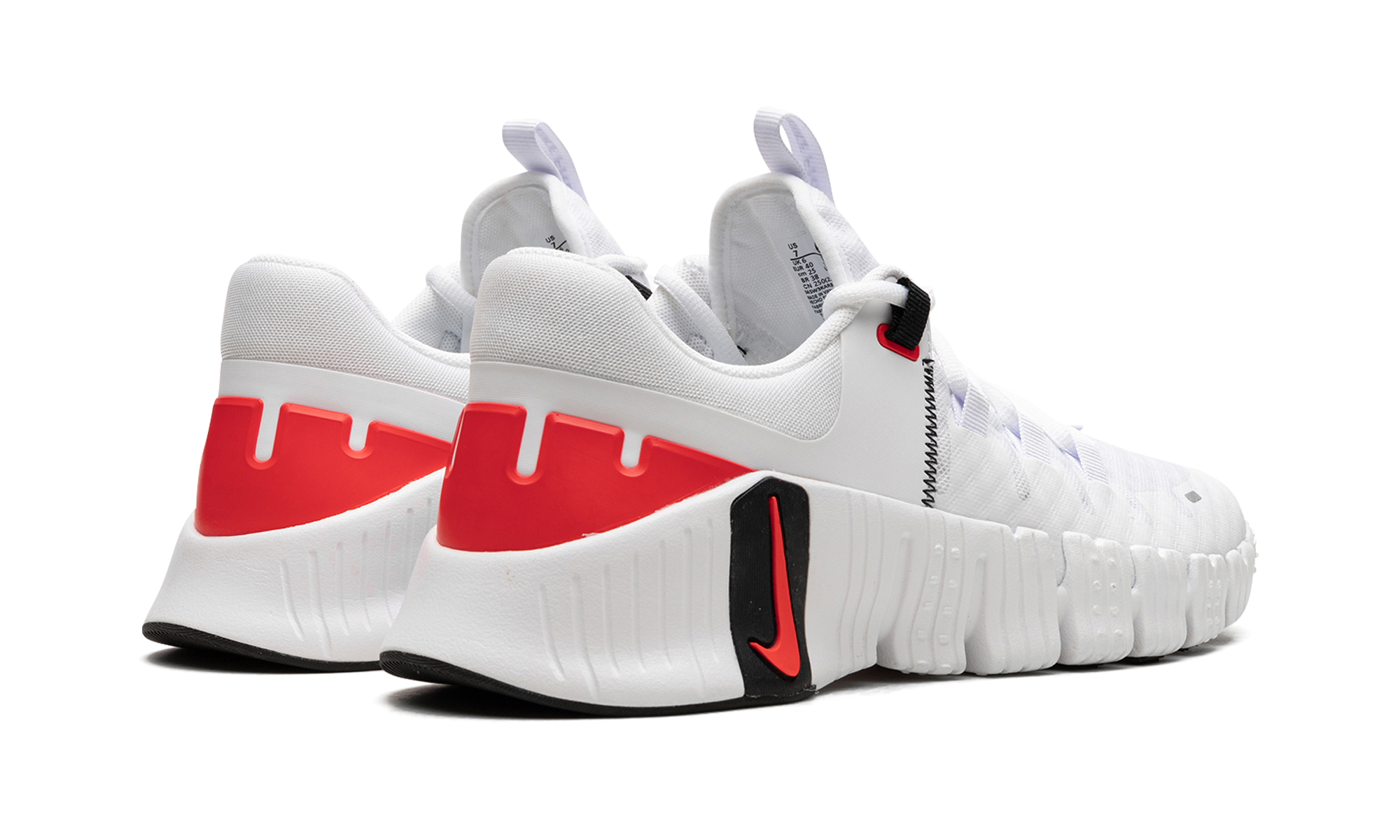 Free Metcon 5  White Bright Crimson
