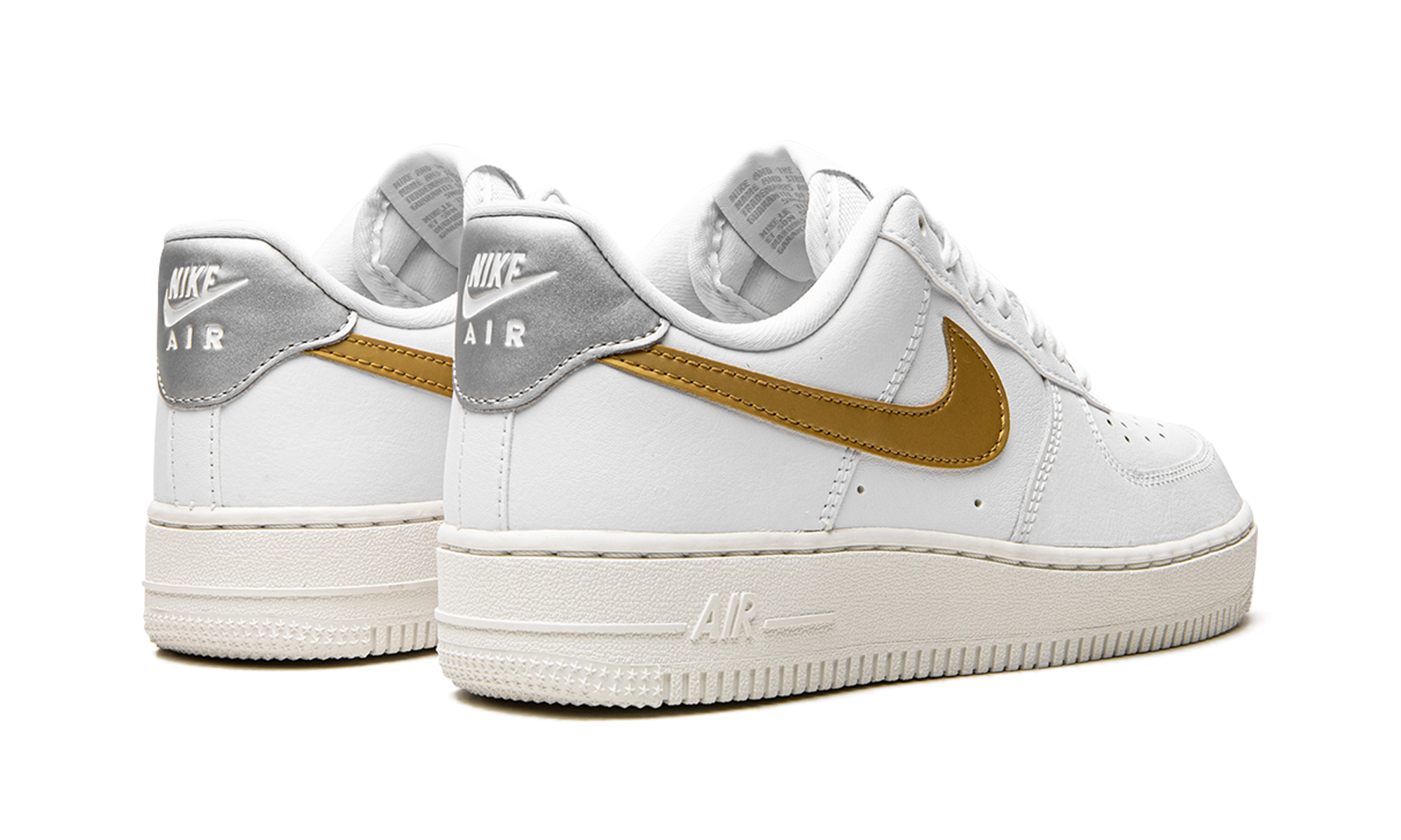 AIR FORCE 1 MNS WMNS  White / Gold / Silver