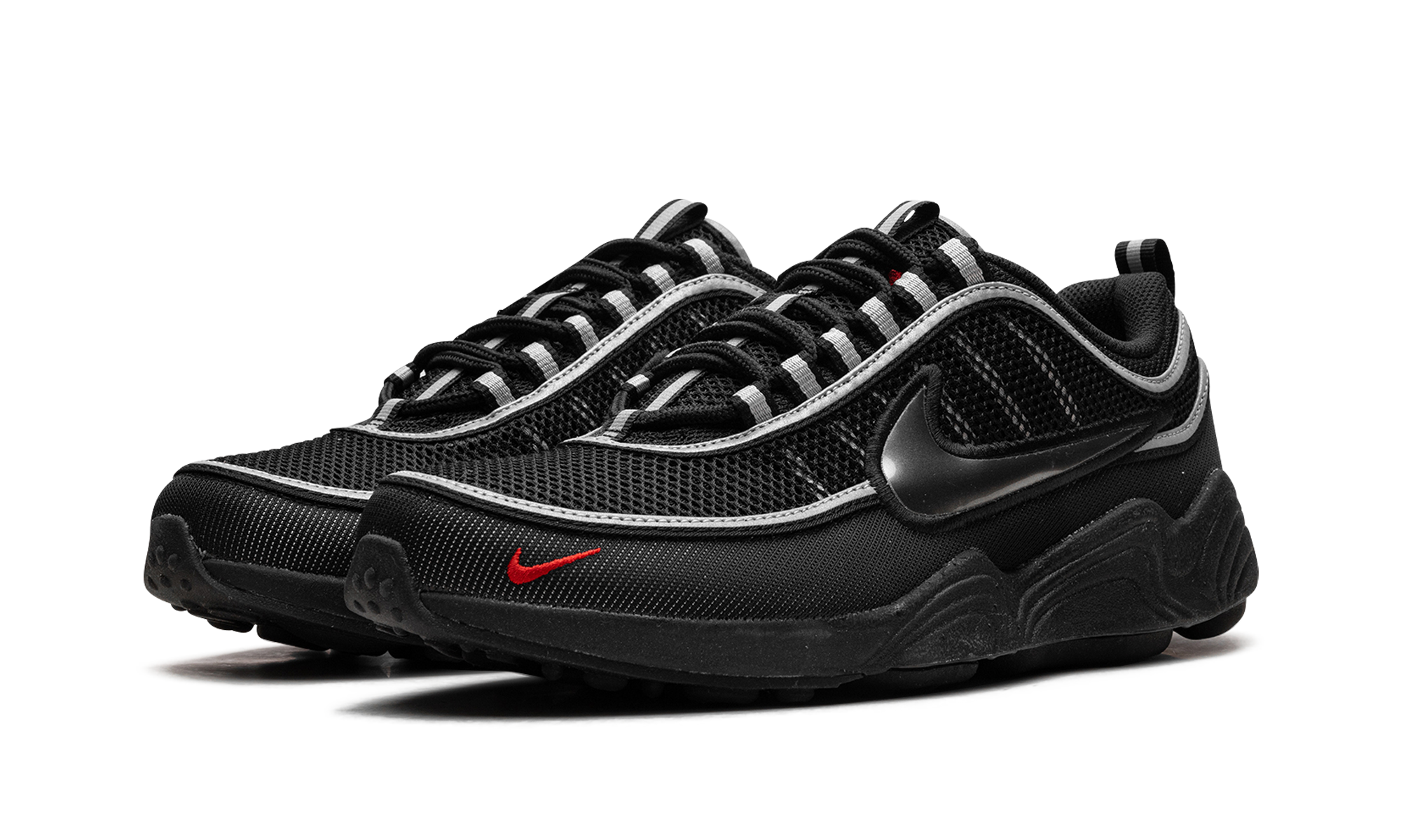 Air Zoom Spiridon  Black / Metallic Silver