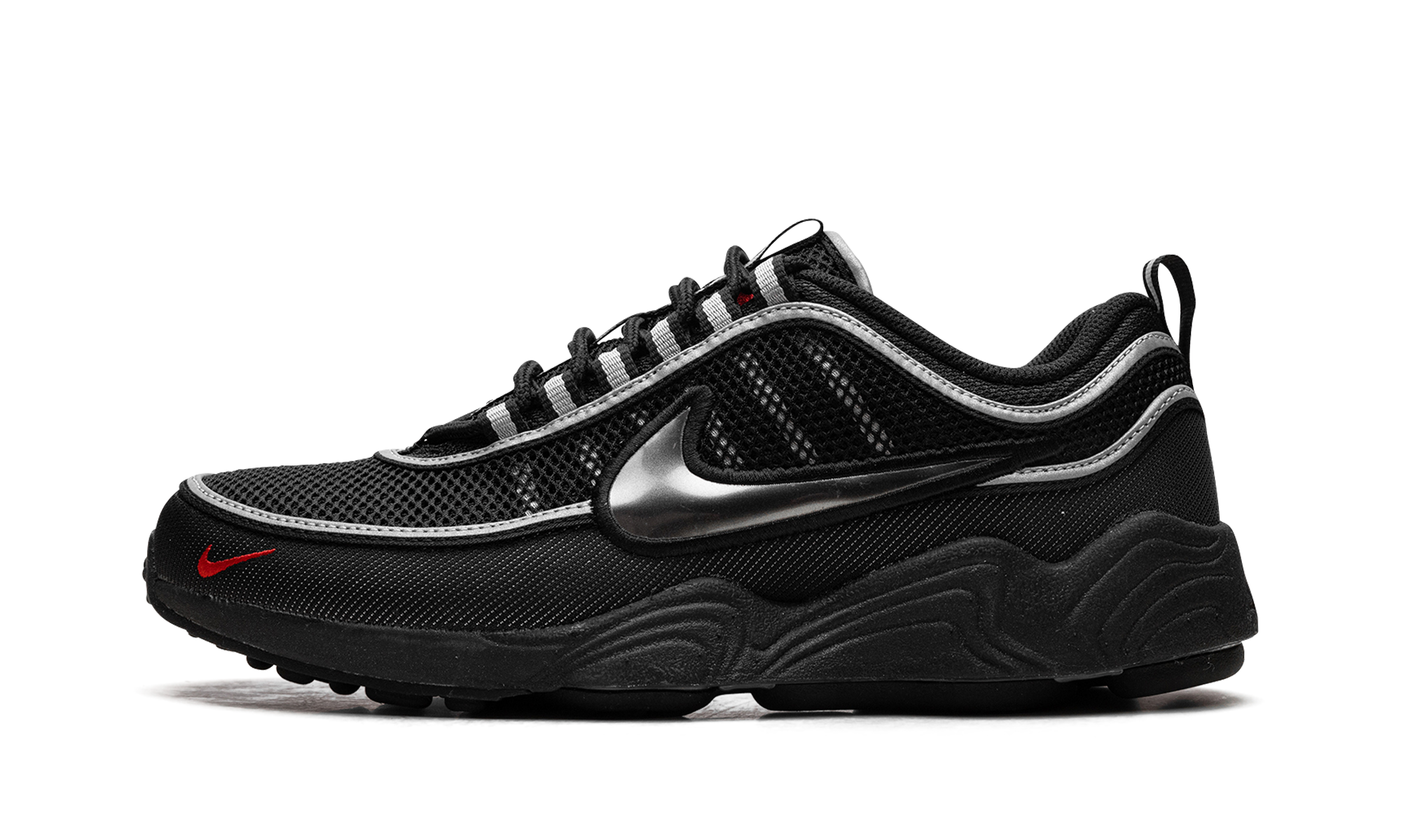 Air Zoom Spiridon  Black / Metallic Silver