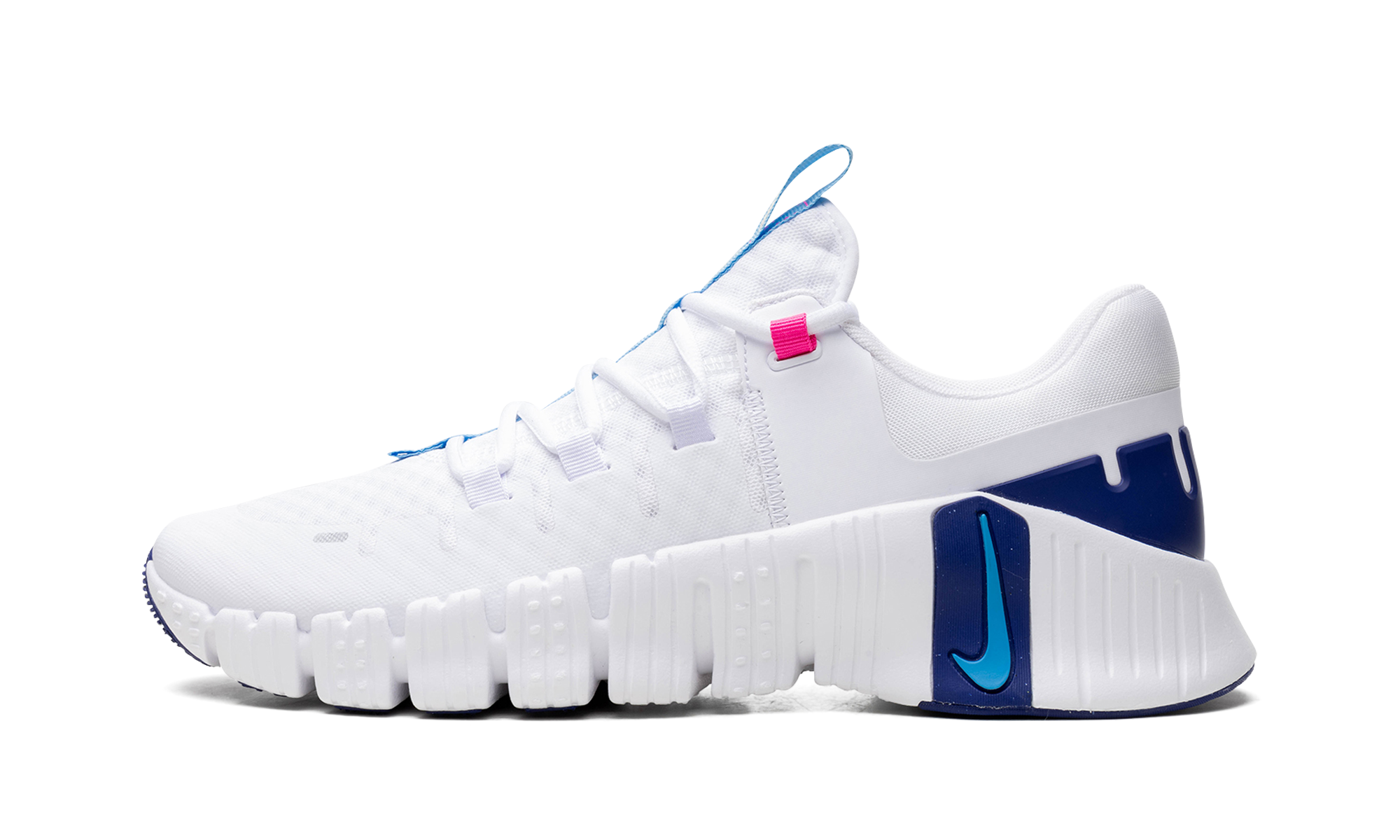 Free Metcon 5  White Aquarius Blue